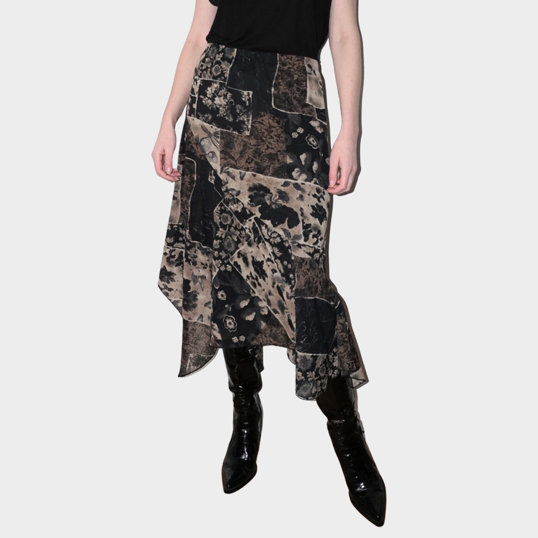 Printed Mesh Skirt