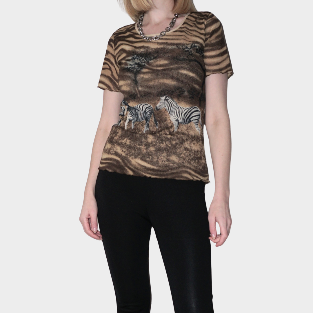 Printed Mesh T-Shirt