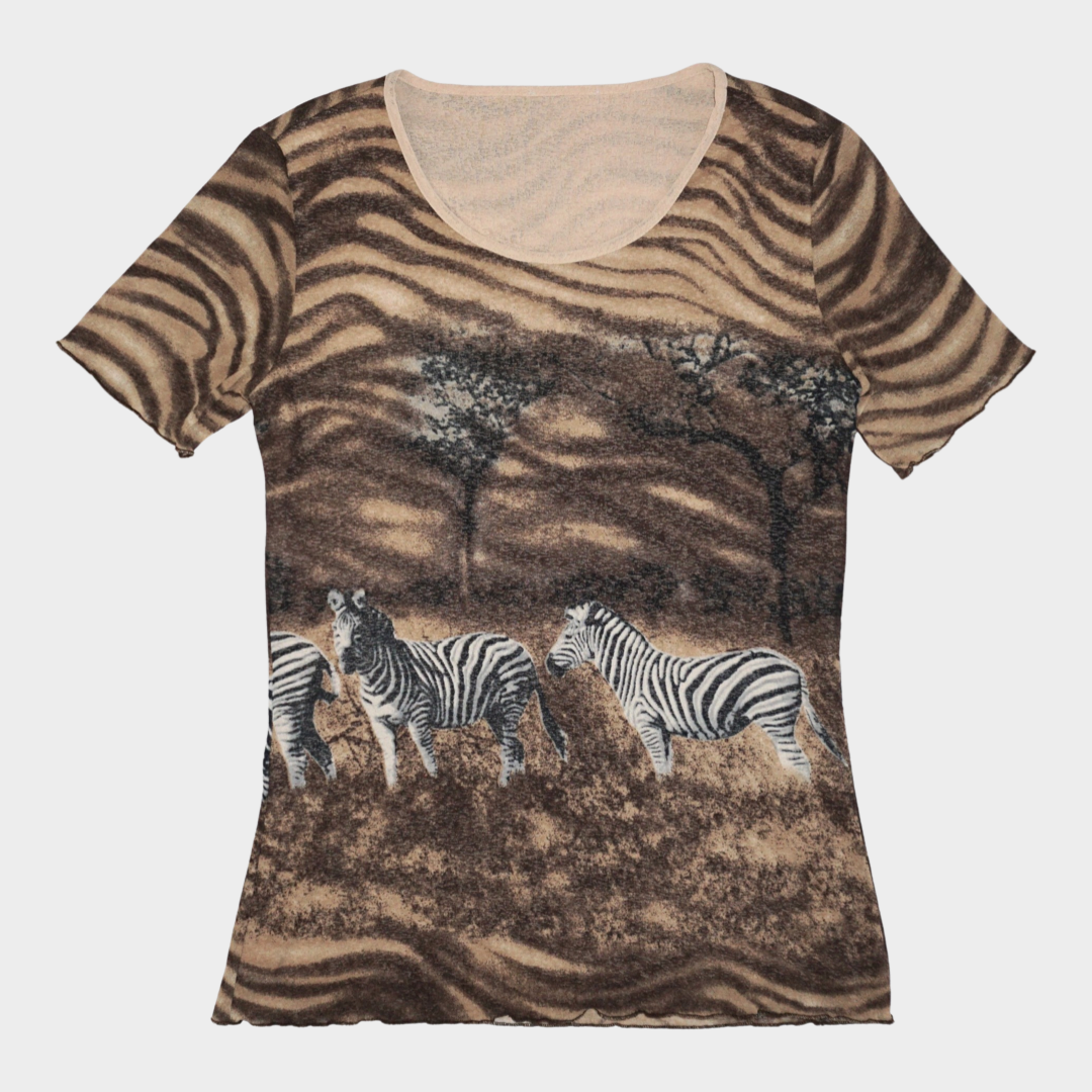 Printed Mesh T-Shirt